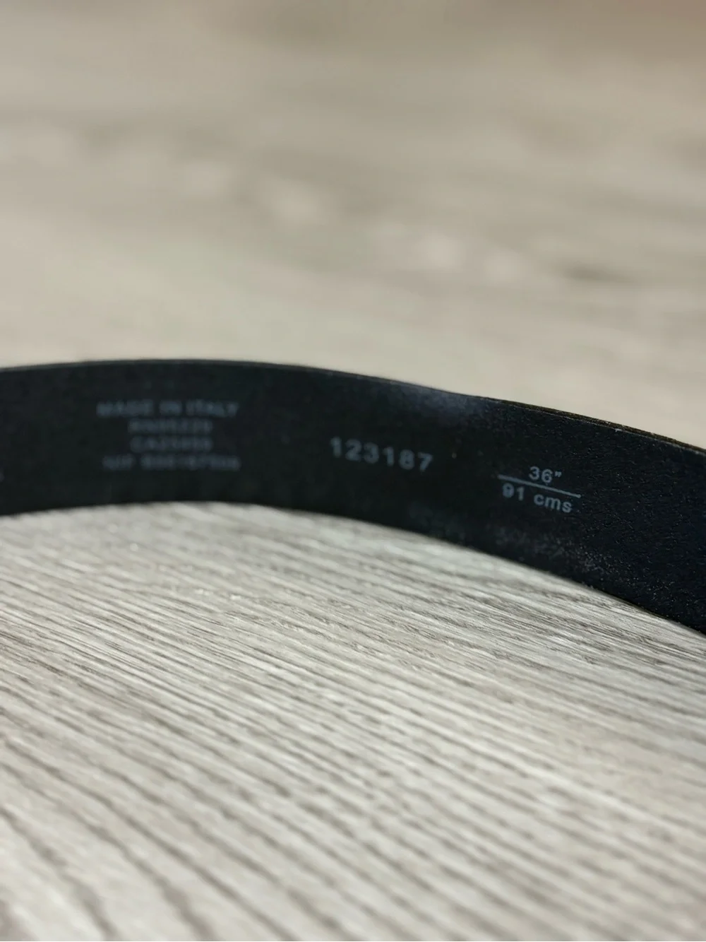 Ted Baker London Black Leather Men's Belt with Silver Buckle